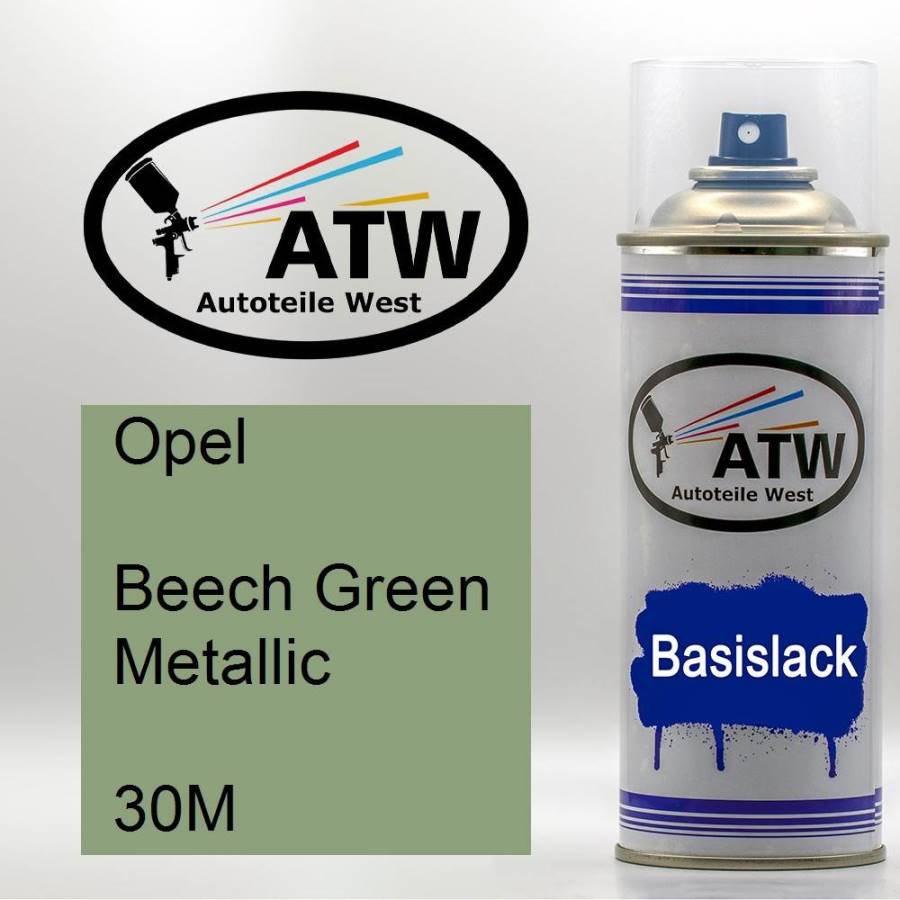 Opel, Beech Green Metallic, 30M: 400ml Sprühdose, von ATW Autoteile West.